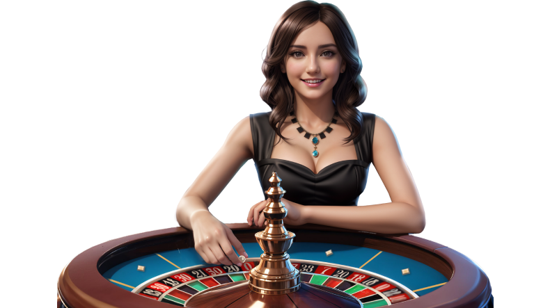 Live Casino Cashback Angebot mit einer Croupier am Roulette-Tisch